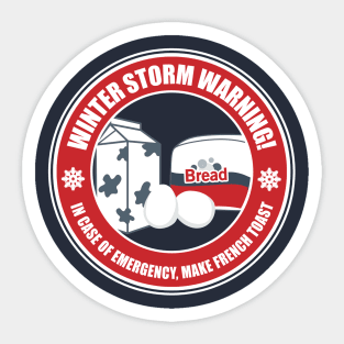 Winter Storm Warning Sticker